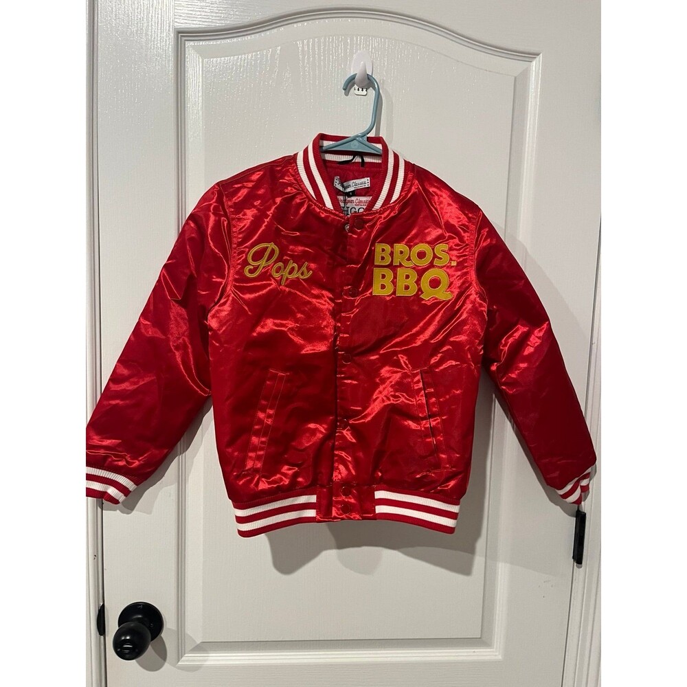 Headgear Classics Bros BBQ Satin Jacket Pops Red Size Youth Small Friday Movie